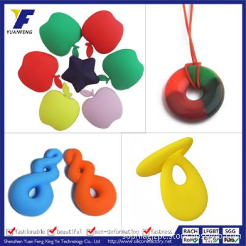 Chewable baby teether hand shaped toy pendant